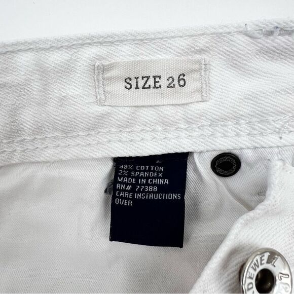 Madewell White Jean Shorts Size 26 Shortie - Picture 4 of 6